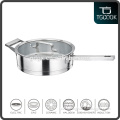Multi use Square Handle and Ear Induction Bottom Stainless Steel Saute Pan
